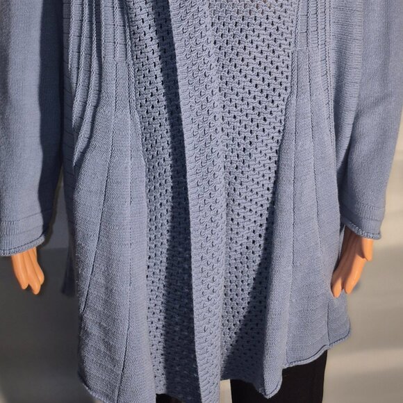 ARCHITECT Cardigan knit sweater, Blue in size 2XL - Picture 9 of 16